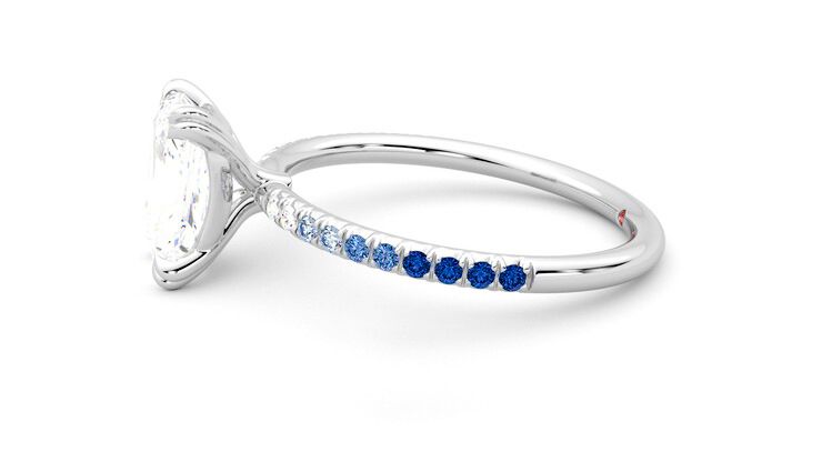 Taylor & Hart Damson Radiant Engagement Ring 360 degree image 21