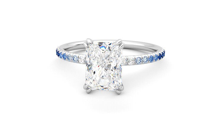 Taylor & Hart Damson Radiant Engagement Ring 360 degree image 28