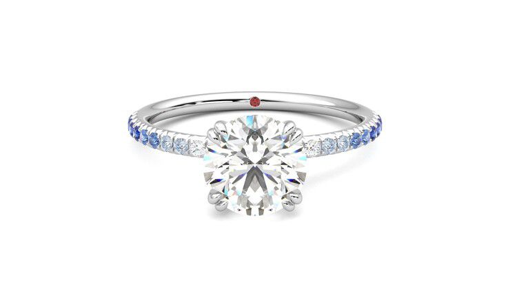 Taylor & Hart Damson Round Engagement Ring 360 degree image 0
