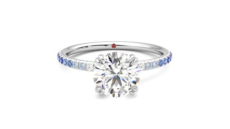 Taylor & Hart Damson Round Engagement Ring 360 degree image 1