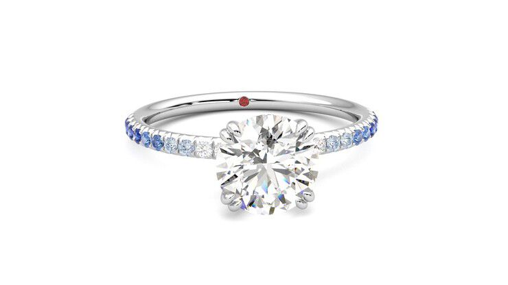 Taylor & Hart Damson Round Engagement Ring 360 degree image 2
