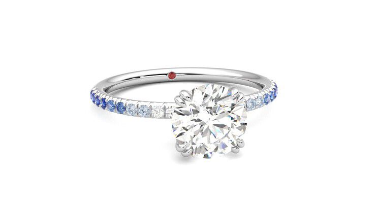 Taylor & Hart Damson Round Engagement Ring 360 degree image 3