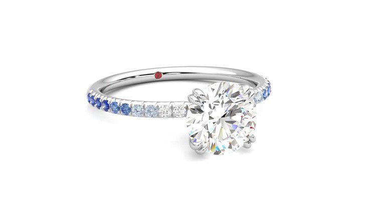 Taylor & Hart Damson Round Engagement Ring 360 degree image 4