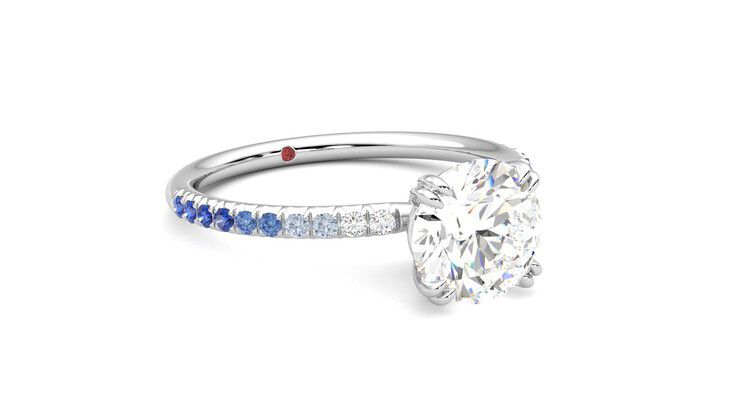 Taylor & Hart Damson Round Engagement Ring 360 degree image 5