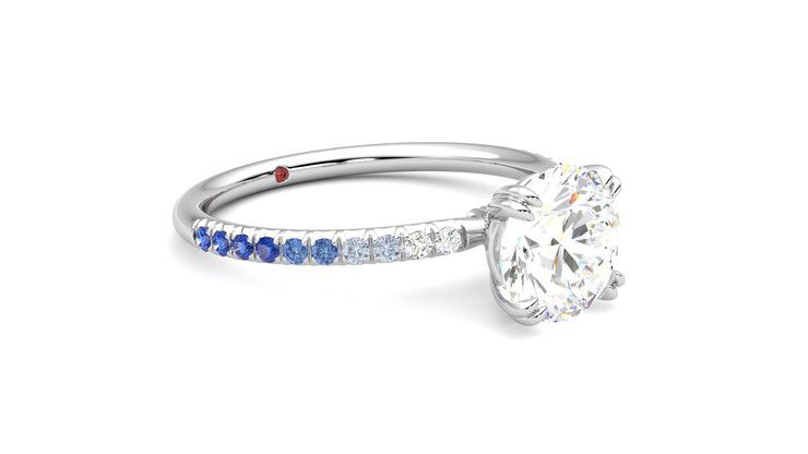 Taylor & Hart Damson Round Engagement Ring 360 degree image 6