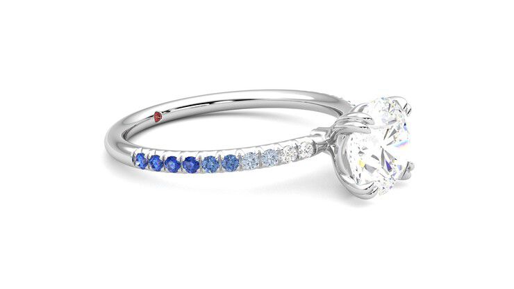 Taylor & Hart Damson Round Engagement Ring 360 degree image 7