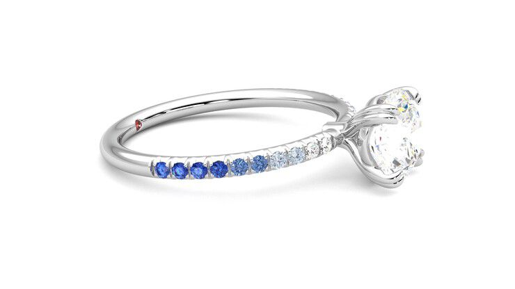 Taylor & Hart Damson Round Engagement Ring 360 degree image 8
