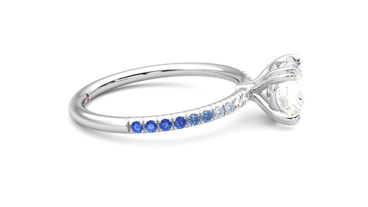Taylor & Hart Damson Round Engagement Ring 360 degree image 9