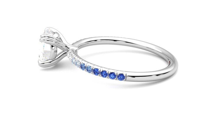 Taylor & Hart Damson Round Engagement Ring 360 degree image 20