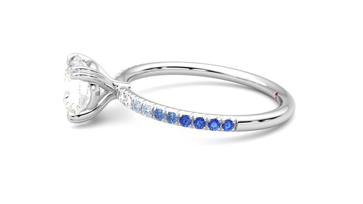 Taylor & Hart Damson Round Engagement Ring 360 degree image 21
