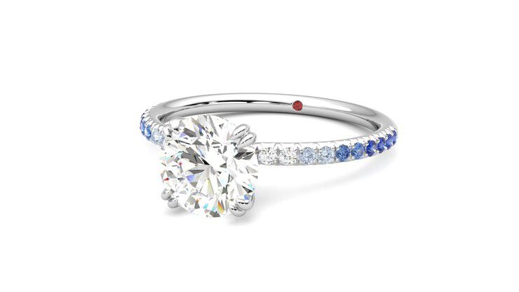Taylor & Hart Damson Round Engagement Ring 360 degree image 26