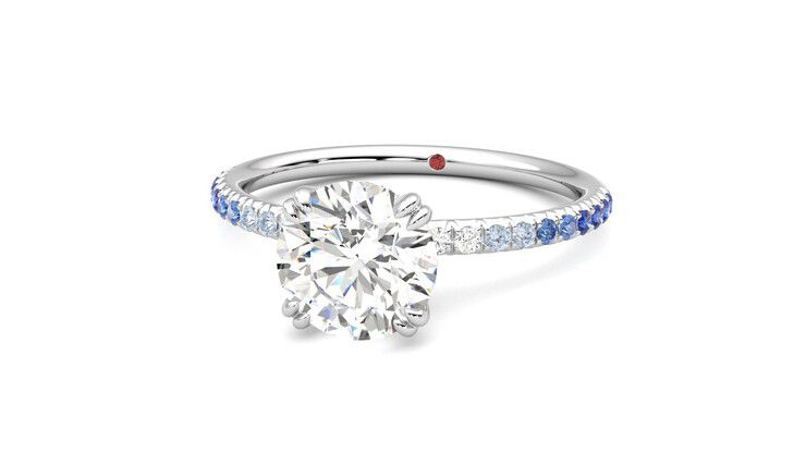 Taylor & Hart Damson Round Engagement Ring 360 degree image 27