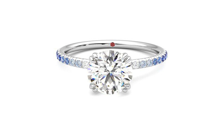 Taylor & Hart Damson Round Engagement Ring 360 degree image 29