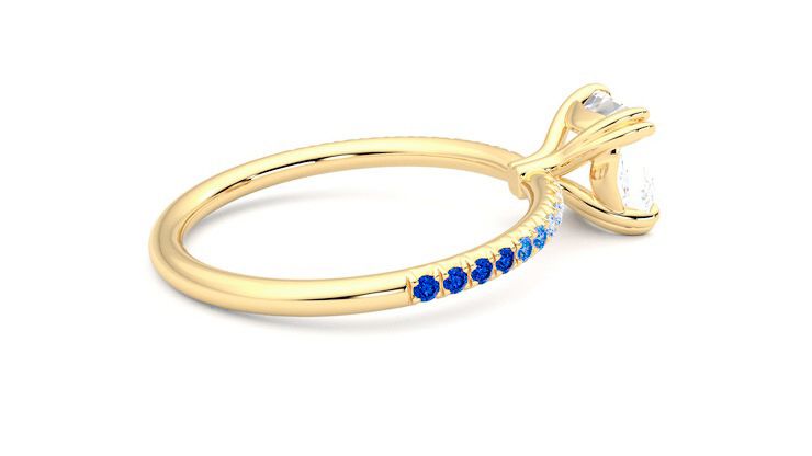 Taylor & Hart Damson Asscher Engagement Ring 360 degree image 11