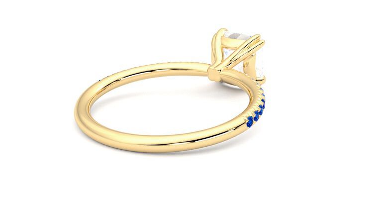 Taylor & Hart Damson Asscher Engagement Ring 360 degree image 13