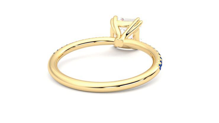 Taylor & Hart Damson Asscher Engagement Ring 360 degree image 14