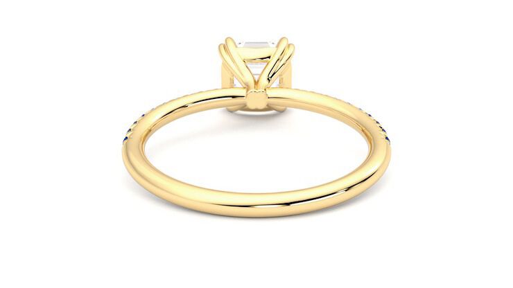 Taylor & Hart Damson Asscher Engagement Ring 360 degree image 15