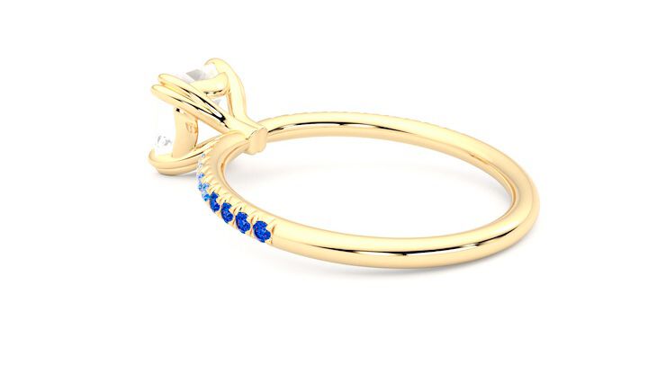 Taylor & Hart Damson Asscher Engagement Ring 360 degree image 18