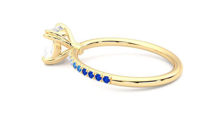 Taylor & Hart Damson Asscher Engagement Ring 360 degree image 19