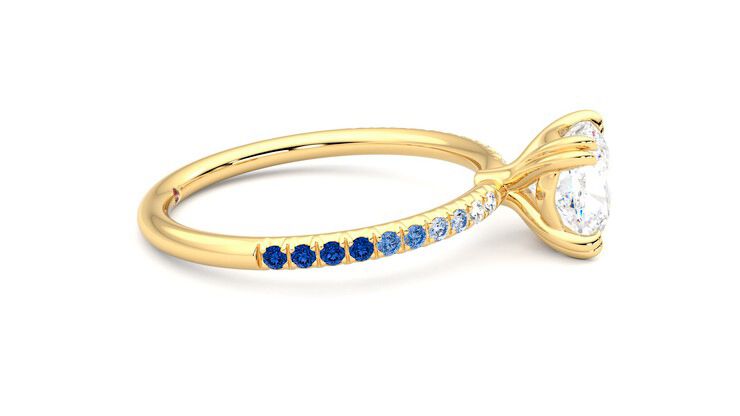 Taylor & Hart Damson Cushion Engagement Ring 360 degree image 9