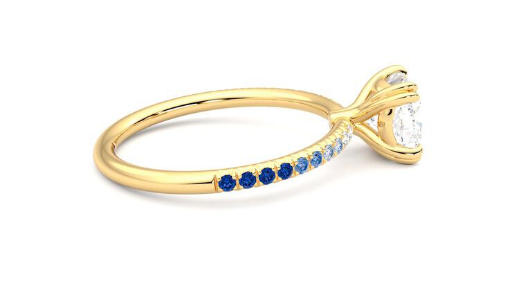 Taylor & Hart Damson Cushion Engagement Ring 360 degree image 10