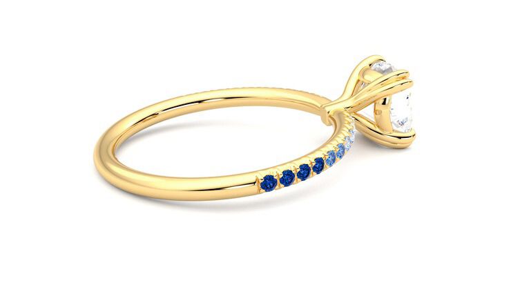 Taylor & Hart Damson Cushion Engagement Ring 360 degree image 11