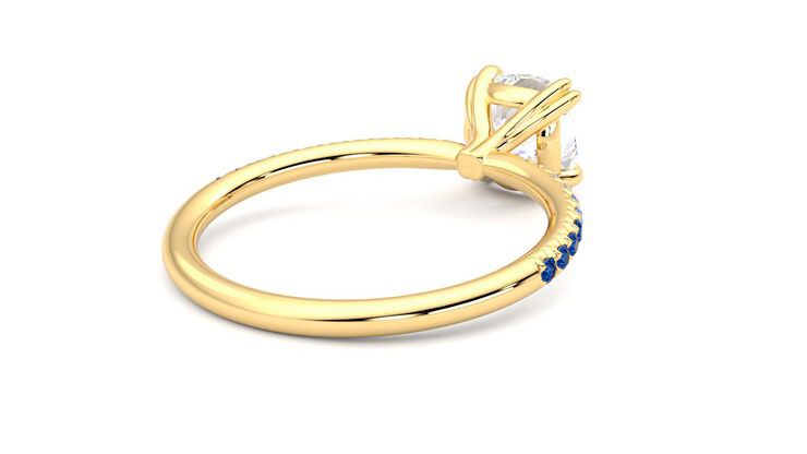 Taylor & Hart Damson Cushion Engagement Ring 360 degree image 13