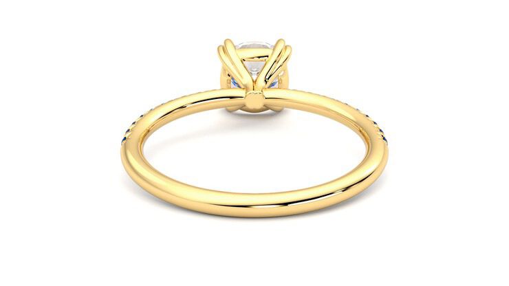 Taylor & Hart Damson Cushion Engagement Ring 360 degree image 15