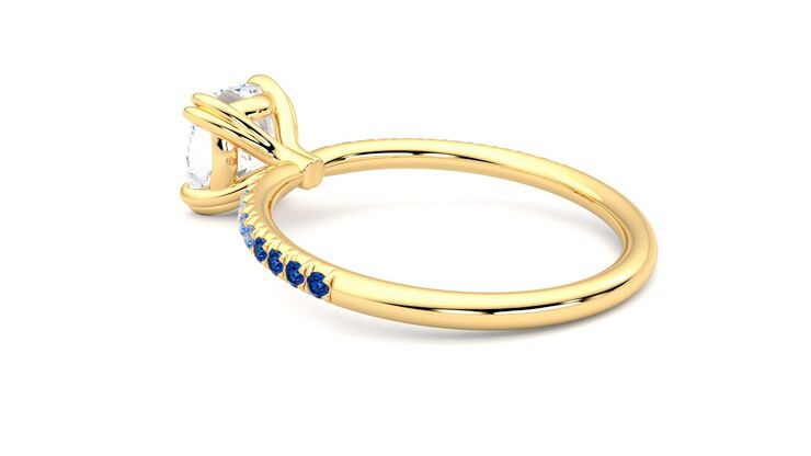 Taylor & Hart Damson Cushion Engagement Ring 360 degree image 18