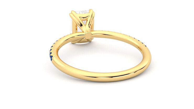 Taylor & Hart Damson Emerald Engagement Ring 360 degree image 16