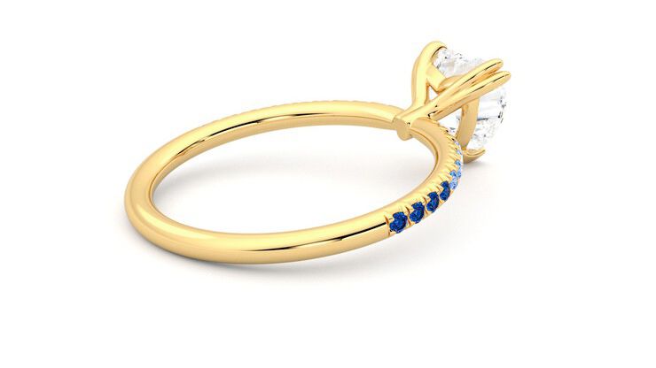 Taylor & Hart Damson Heart Engagement Ring 360 degree image 12