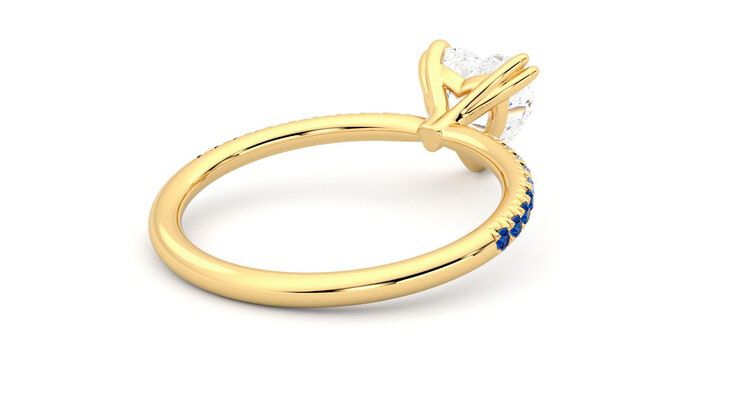 Taylor & Hart Damson Heart Engagement Ring 360 degree image 13