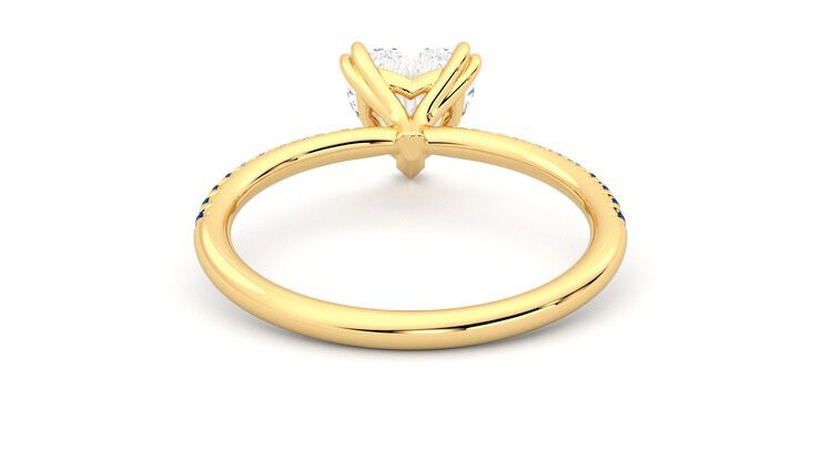 Taylor & Hart Damson Heart Engagement Ring 360 degree image 15