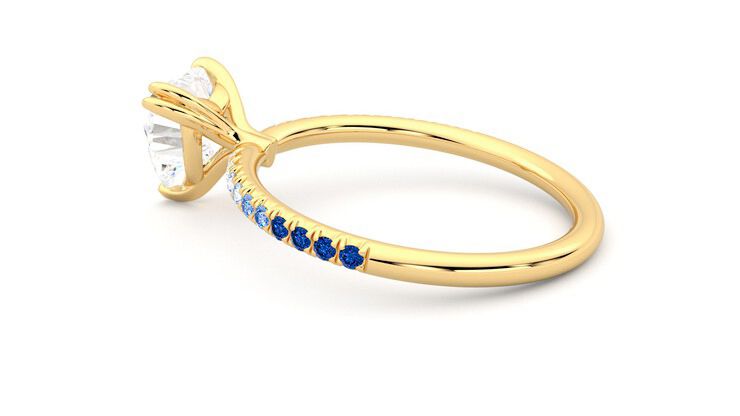 Taylor & Hart Damson Heart Engagement Ring 360 degree image 19