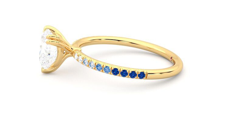 Taylor & Hart Damson Heart Engagement Ring 360 degree image 21