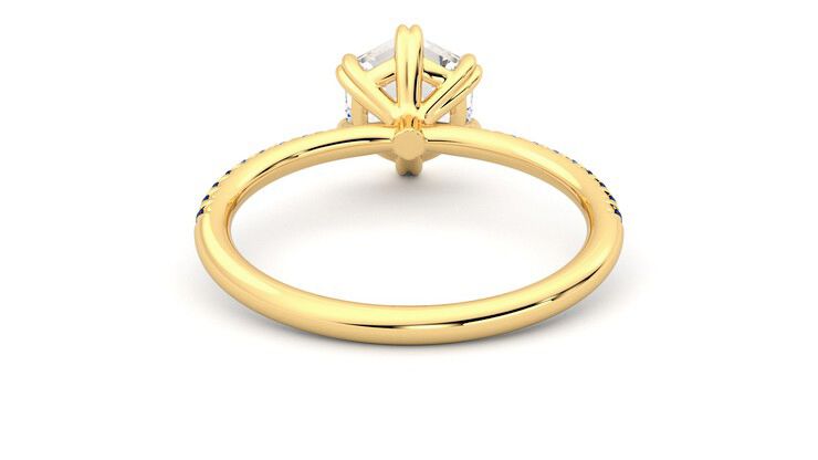 Taylor & Hart Damson Hexagonal Engagement Ring 360 degree image 15
