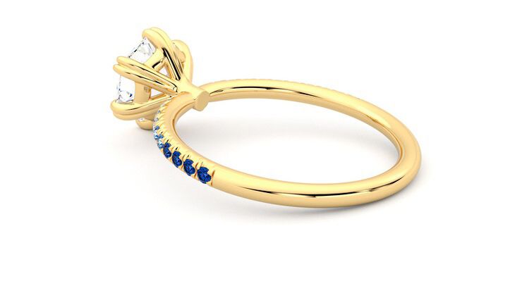 Taylor & Hart Damson Hexagonal Engagement Ring 360 degree image 18
