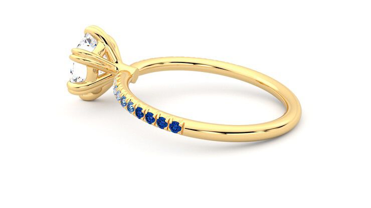 Taylor & Hart Damson Hexagonal Engagement Ring 360 degree image 19
