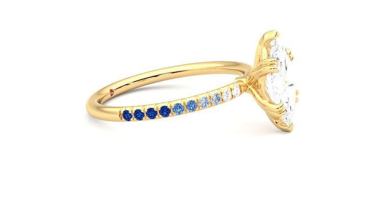 Taylor & Hart Damson Marquise Engagement Ring 360 degree image 8