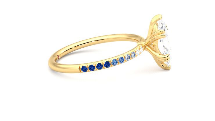 Taylor & Hart Damson Marquise Engagement Ring 360 degree image 9