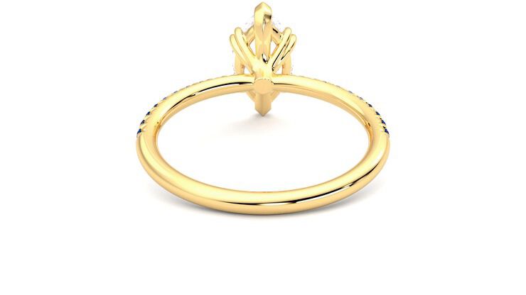 Taylor & Hart Damson Marquise Engagement Ring 360 degree image 15