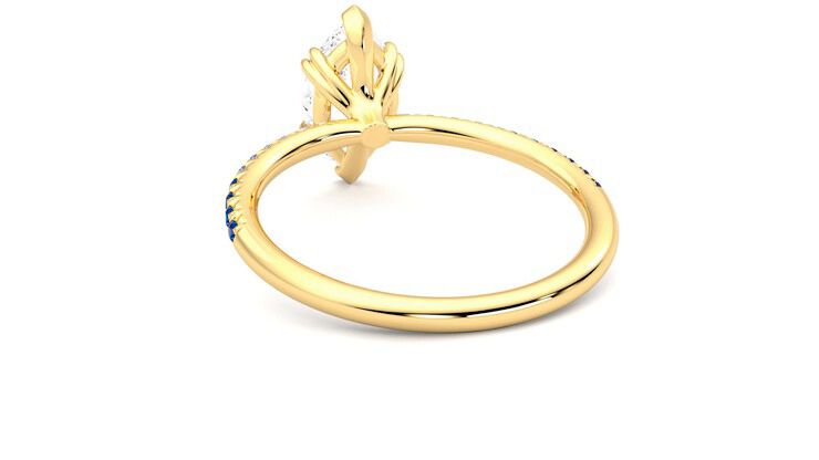 Taylor & Hart Damson Marquise Engagement Ring 360 degree image 16