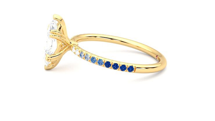 Taylor & Hart Damson Marquise Engagement Ring 360 degree image 21
