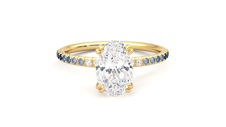 Taylor & Hart Damson Oval Engagement Ring 360 degree image 1