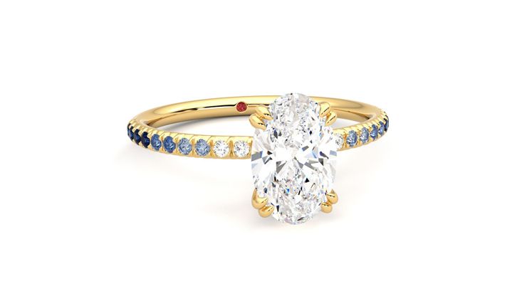 Taylor & Hart Damson Oval Engagement Ring 360 degree image 3