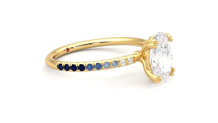 Taylor & Hart Damson Oval Engagement Ring 360 degree image 7