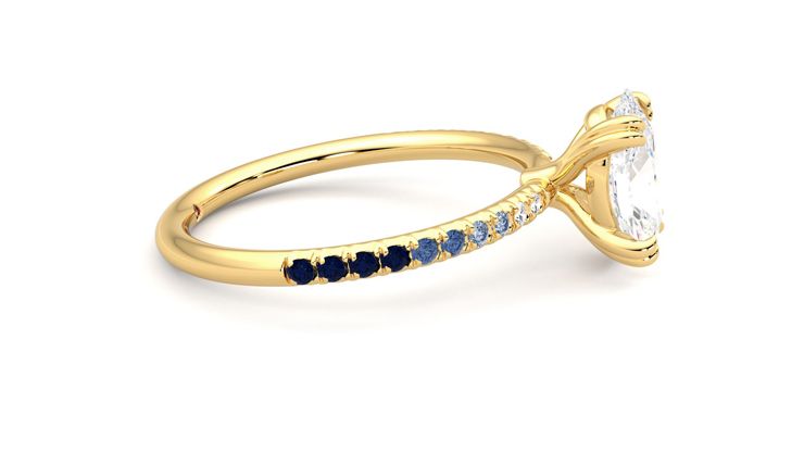 Taylor & Hart Damson Oval Engagement Ring 360 degree image 9