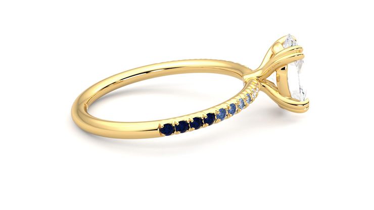 Taylor & Hart Damson Oval Engagement Ring 360 degree image 10