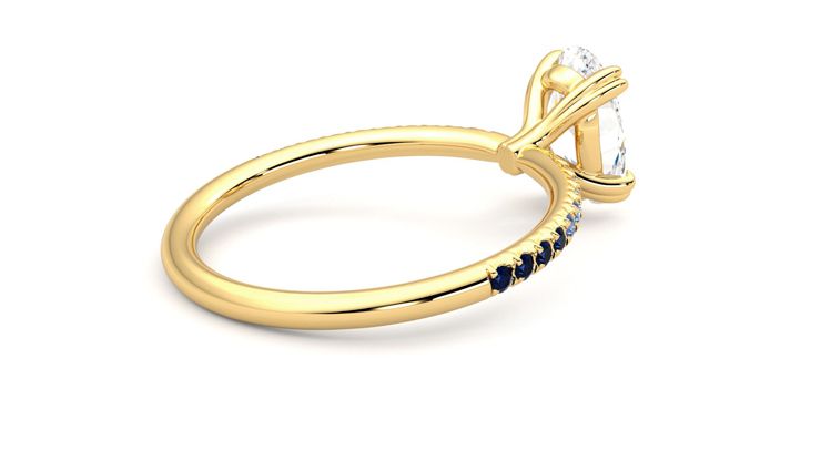 Taylor & Hart Damson Oval Engagement Ring 360 degree image 12