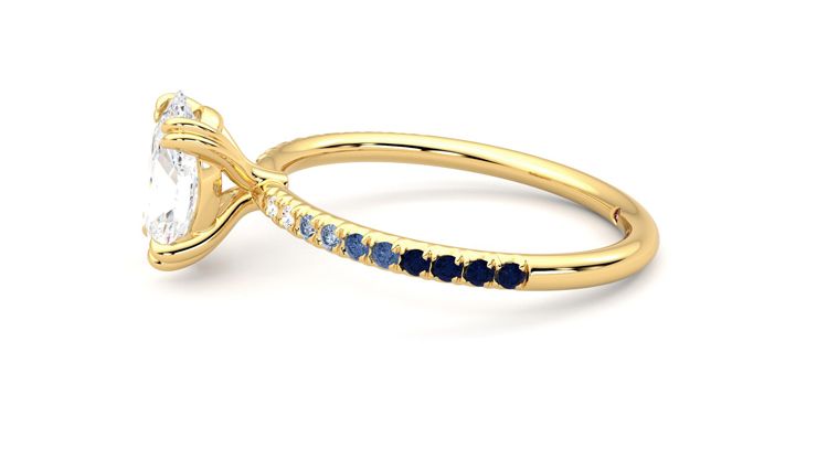 Taylor & Hart Damson Oval Engagement Ring 360 degree image 21